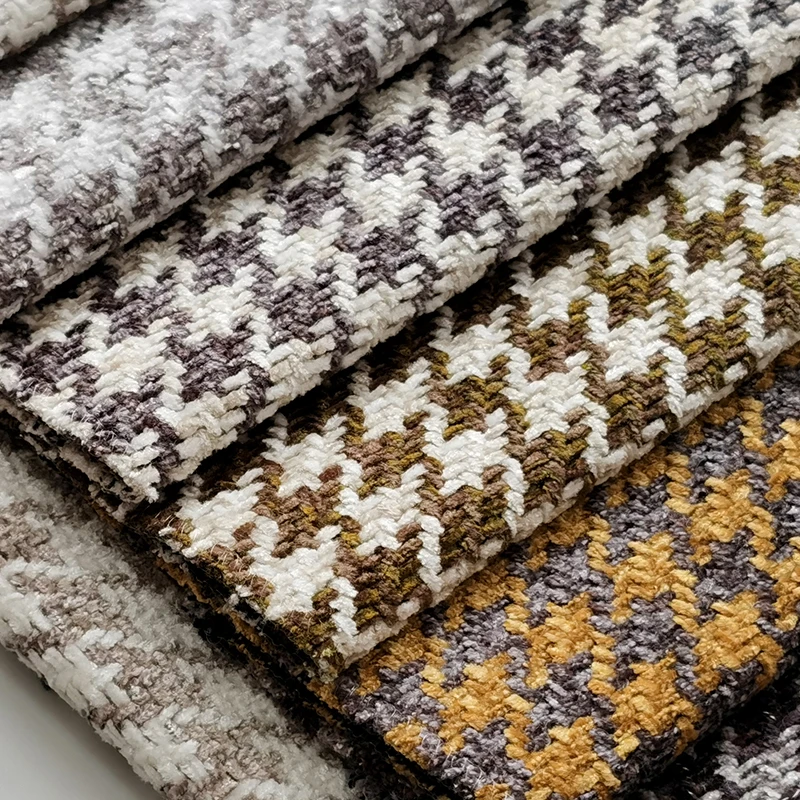 Fashion Pattern Polyester Viscose Mixed Fabric Luxury Furniture Sofa Upholstery Material