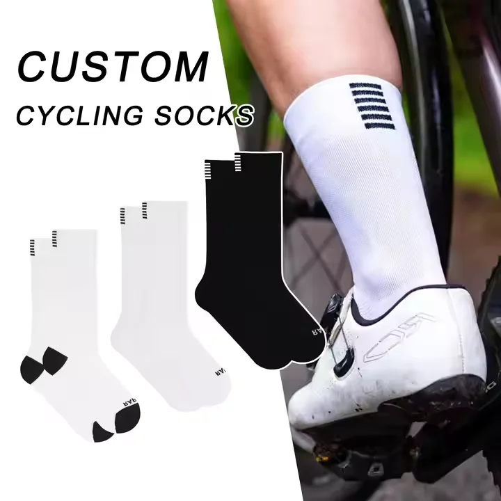 Custom Logo Running  Football Socks Retro High Quality Coolmax Cotton Nylon Cycling Aero Sports Socks