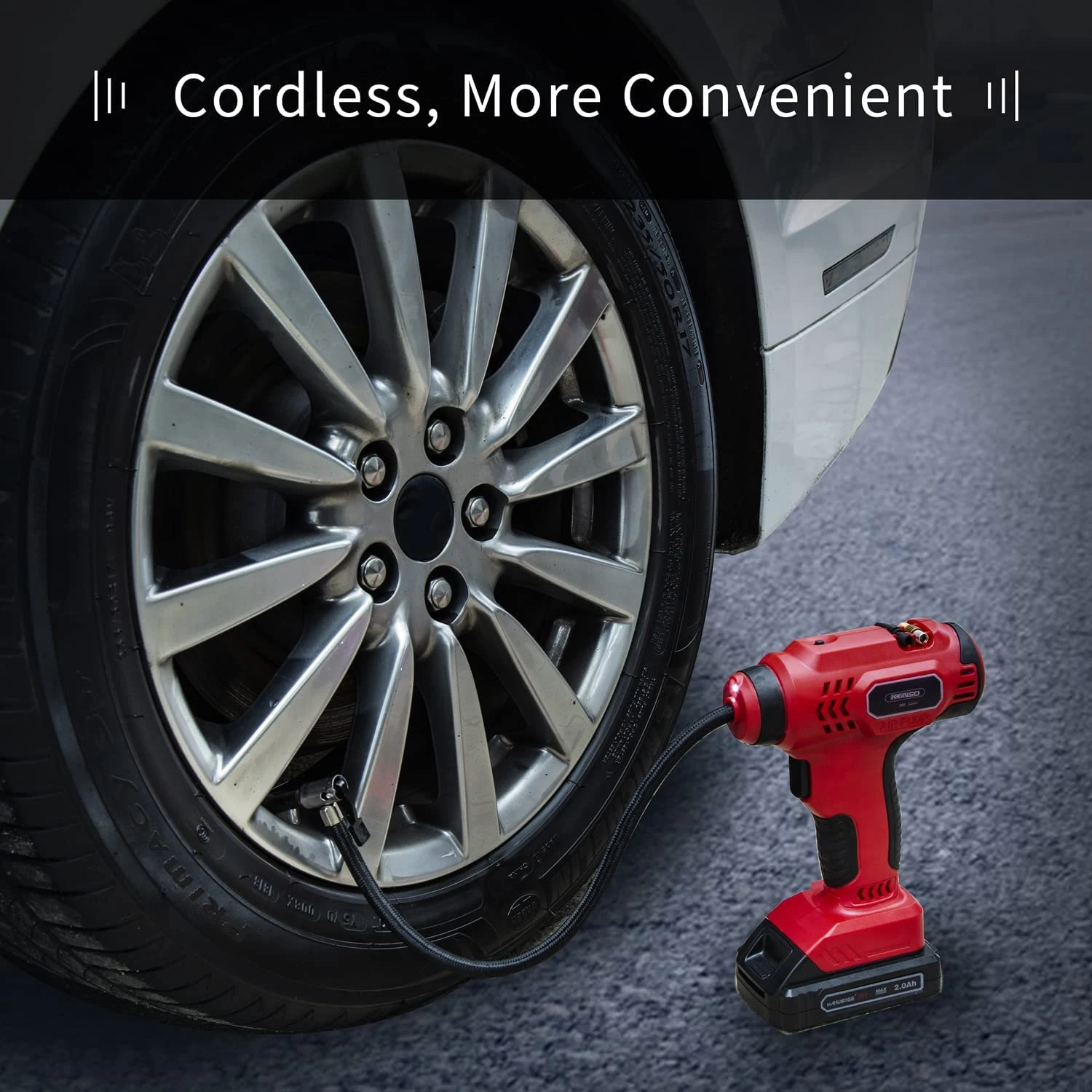 New 20V Car Cordless Air Pump And  Rechargeable Battery  Worklight Efficient Tire Inflator  Electric Car Air Inflator