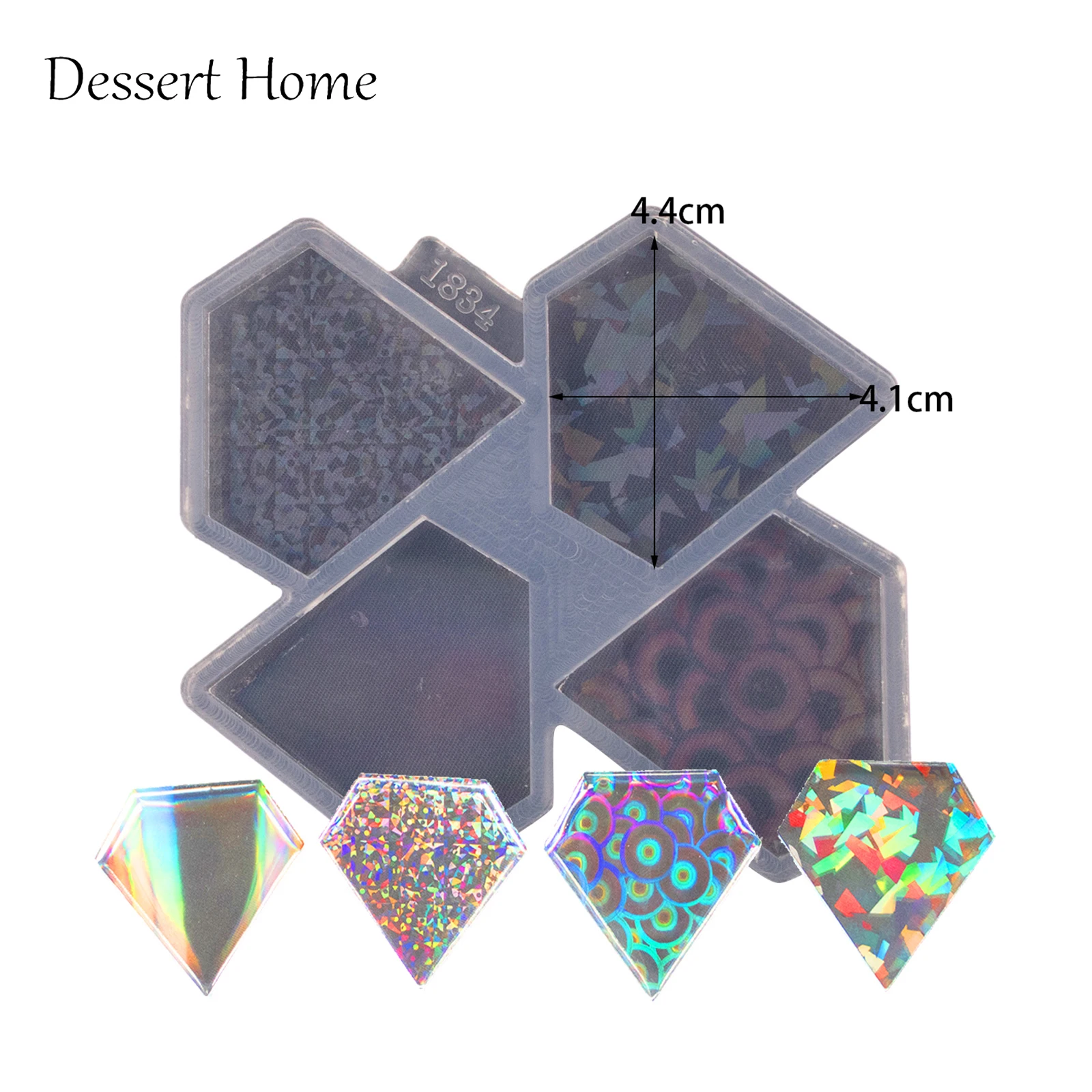 DY0451 Hologram Circle 0.75in/1.5in/1.75in  Square/Hexagon/Irregula Jewelry Epoxy Mould Round Resin Silicone Mold Badge Reel
