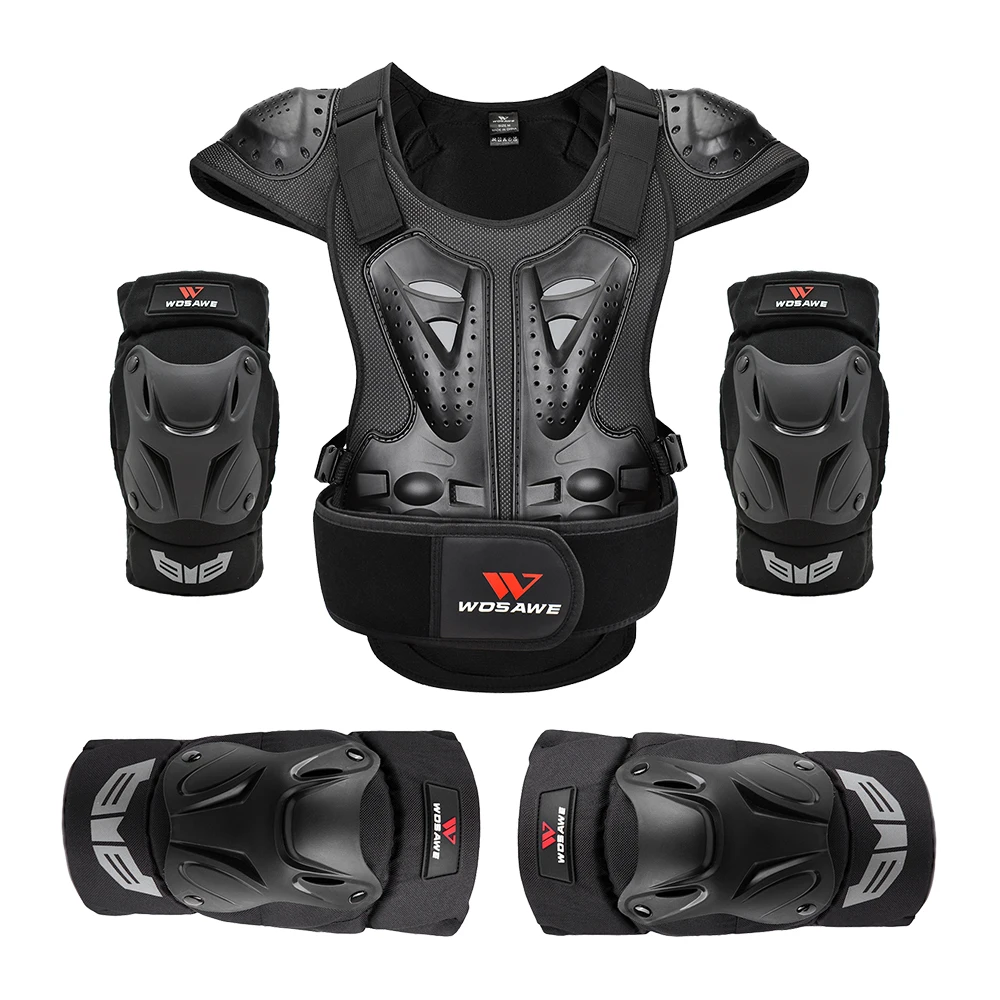 WOSAWE Adult Motorcycle Armor Motocross Chest Back Protector Moto Protection Body Armor Riding Skateboard Jacket Protective Gear