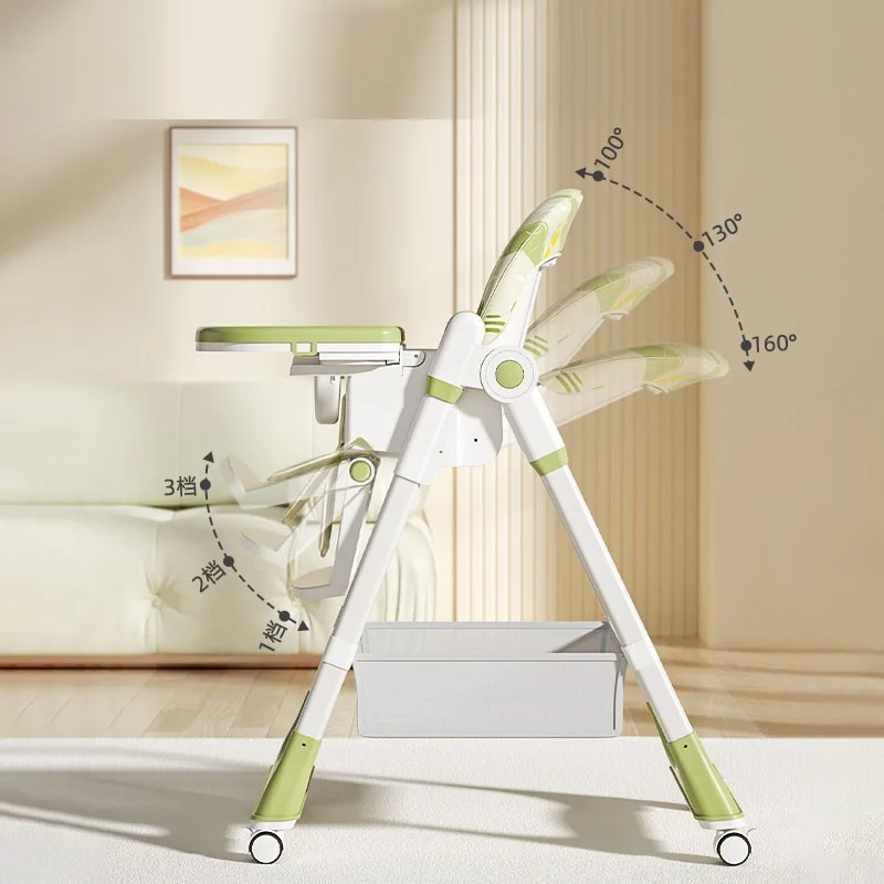 Multifunction Restaurantl Foldable High Chair Baby Dining Chair Booster Seat Foldable Baby Feeding Chair