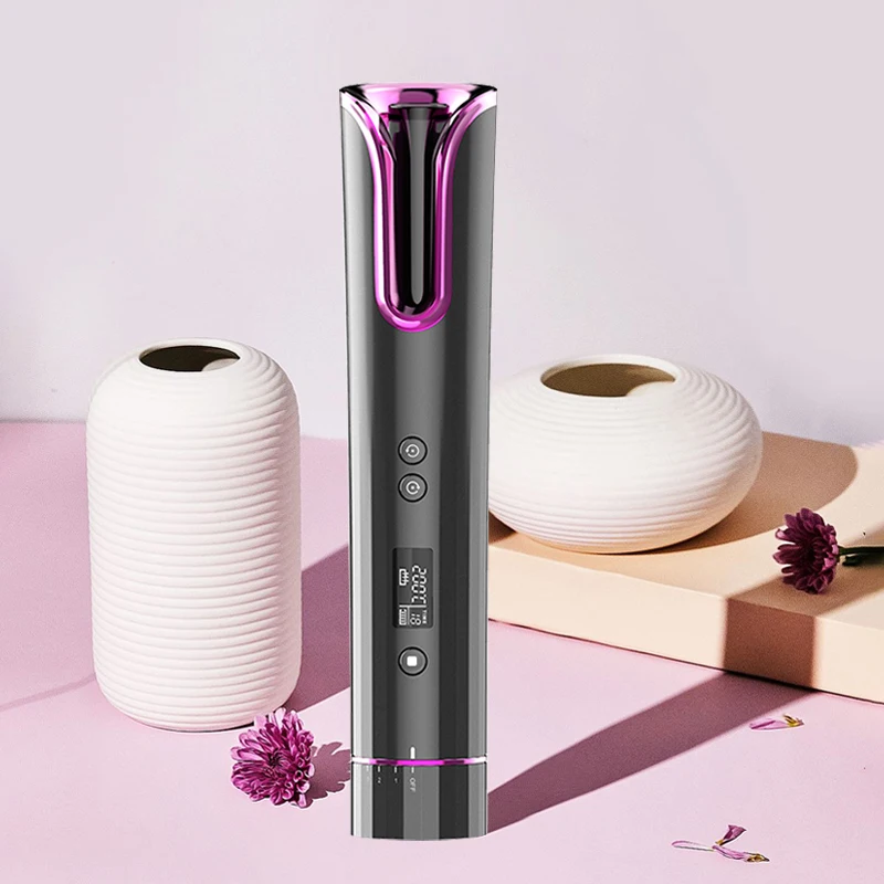  Professional Ceramic Cordless Automatic hair Curling Iron USB Charge Wireless Hair