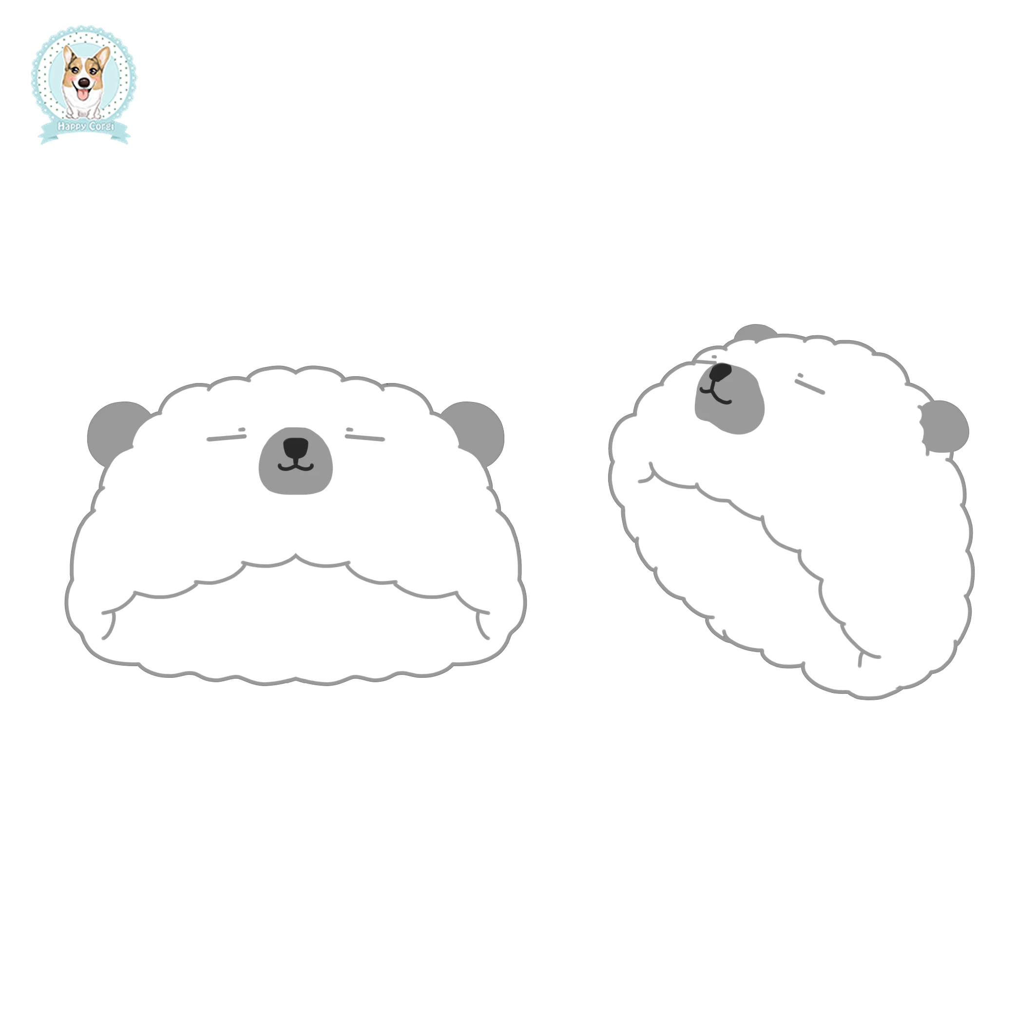 Professional custom cartoon cute special animal image winter warm polar bear image hat children love