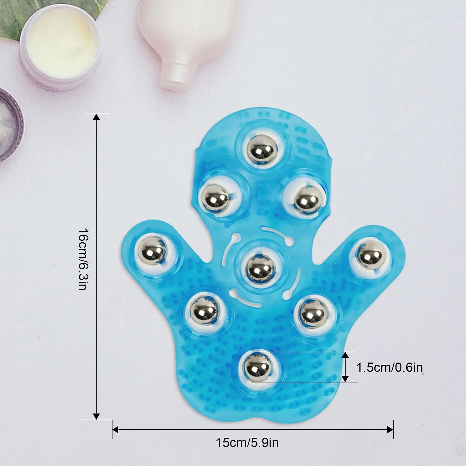 2022 best palm shaped Hand Cellulite body magnetic massage 360 degree Roller ball Palm Shaped Body Massager