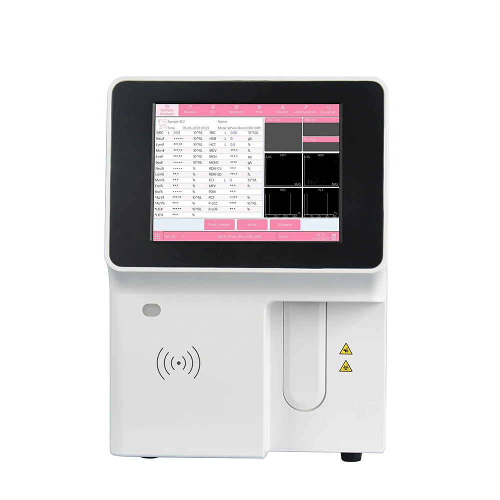 full auto Veterinary Diagnostic Equipment 3 part Blood Analysis System Hematology Analyzer Clinic 5 part Hematology Analyzer