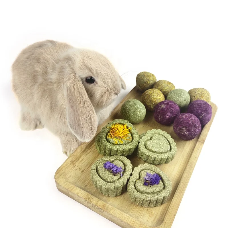 Кролик кролик зуб жевательные игрушки органический хомяк китайские шиллы зубы молярные снэки маленькая трава мяч съедобный