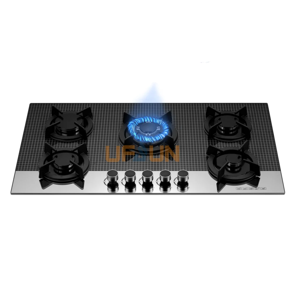 Hot sale 6burners Gas stove Cooktops safety gas cooker electric ignition cooking kitchen commercial wok burner estufas gas