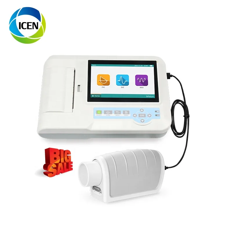 
IN-SP-100 Good Quality Portable Clinic Pulmonary Lung Function Testing Spirometer 