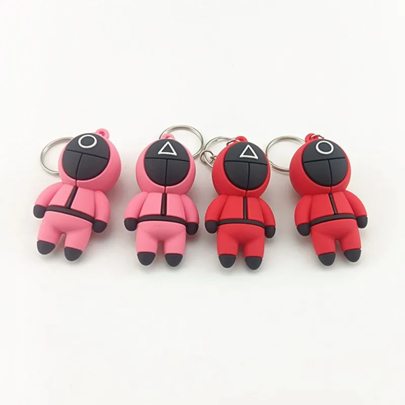 Customizable metal keychain car backpack pendant gift ornaments Christmas ornaments 3d suitable for squid game keychain