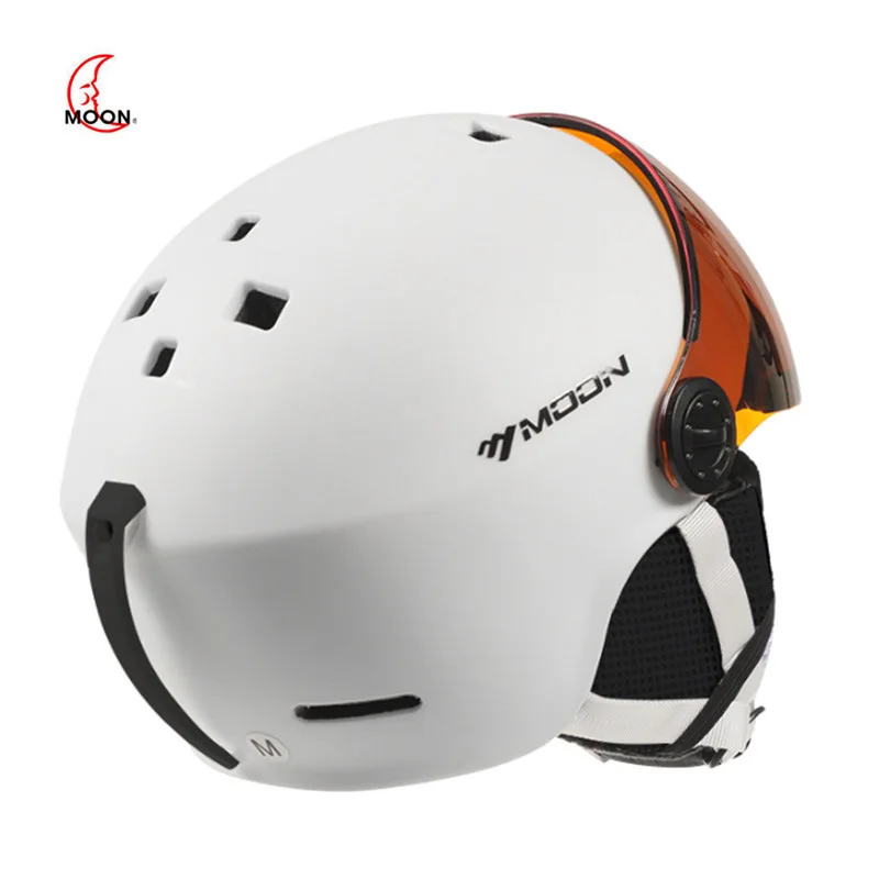 Custom Logo CE ski Helmet new style ski Helmet with windproof goggles new design CPSC snow Helmet with goggles wholesale custom