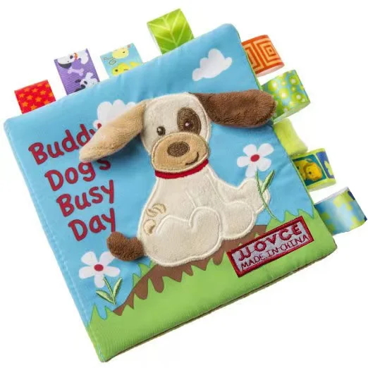 Baby Cloth Book Preschool Education Three Dimensional Embroidery Soft Chewable Durable Classic Color Cloth Book