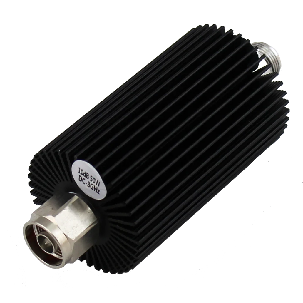 RF Low VSWR Attenuator 50W 10dB N-male to N-femle