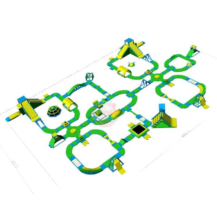 Custom Inflatable Float Water Obstacles Challenge Aqua Park Sea Beach Pool River
