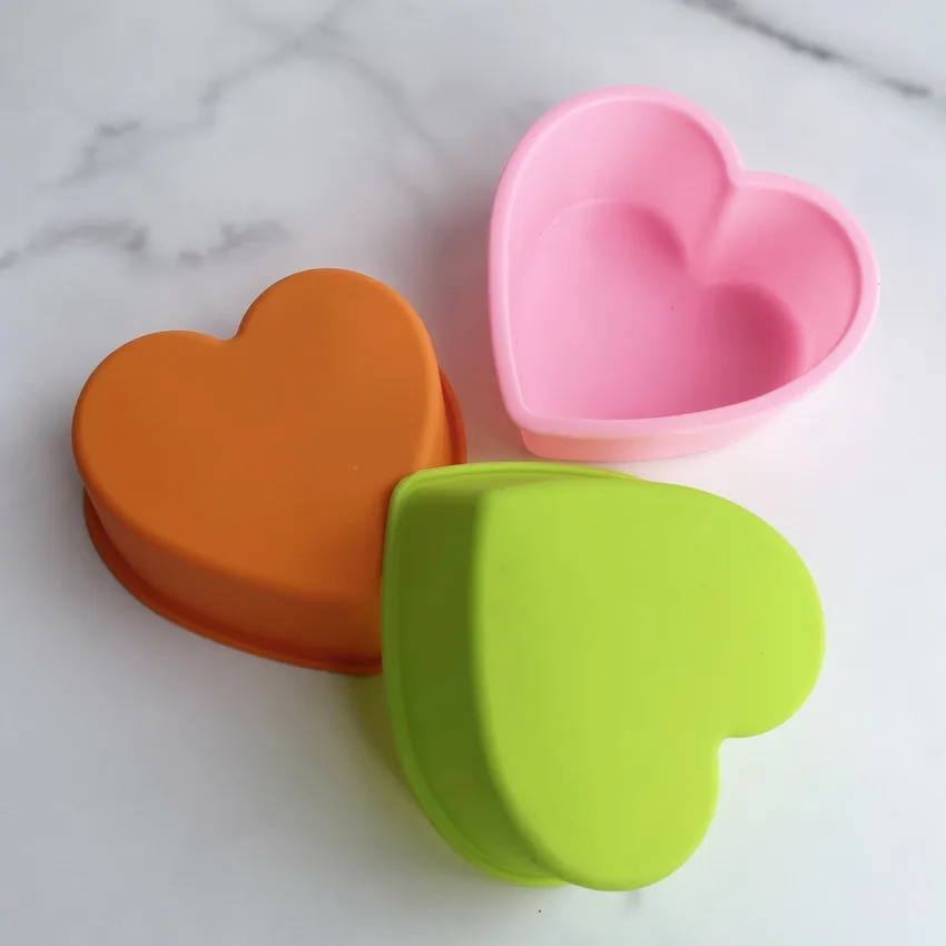50ML, 150ML Silicone Heart Cake Molds Muffin Cup Molds Handmade DIY Soap Molds