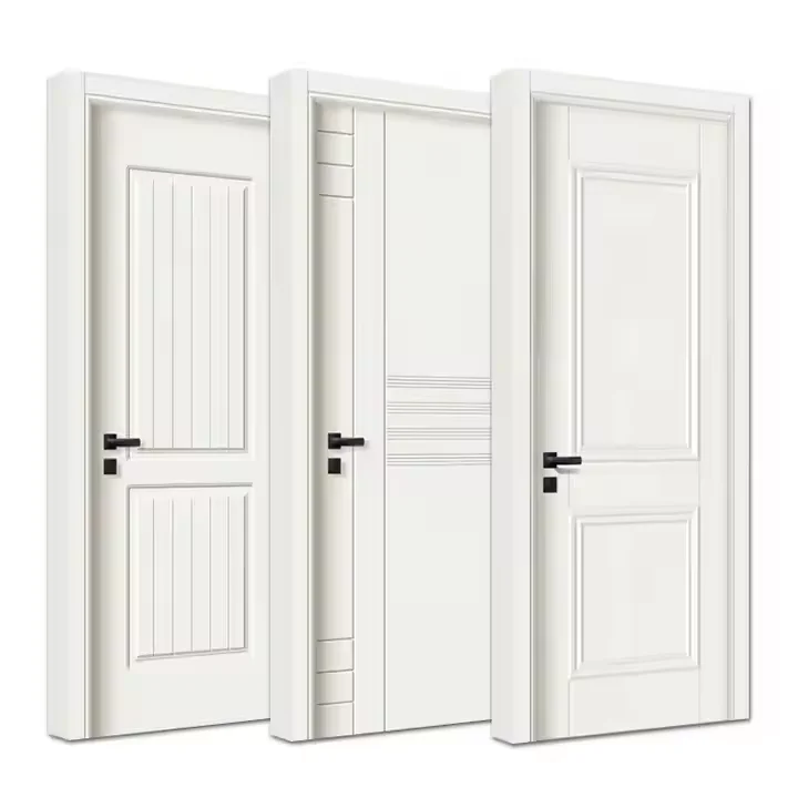 Modern design high-quality composite wood plastic door, waterproof PVC bathroom door