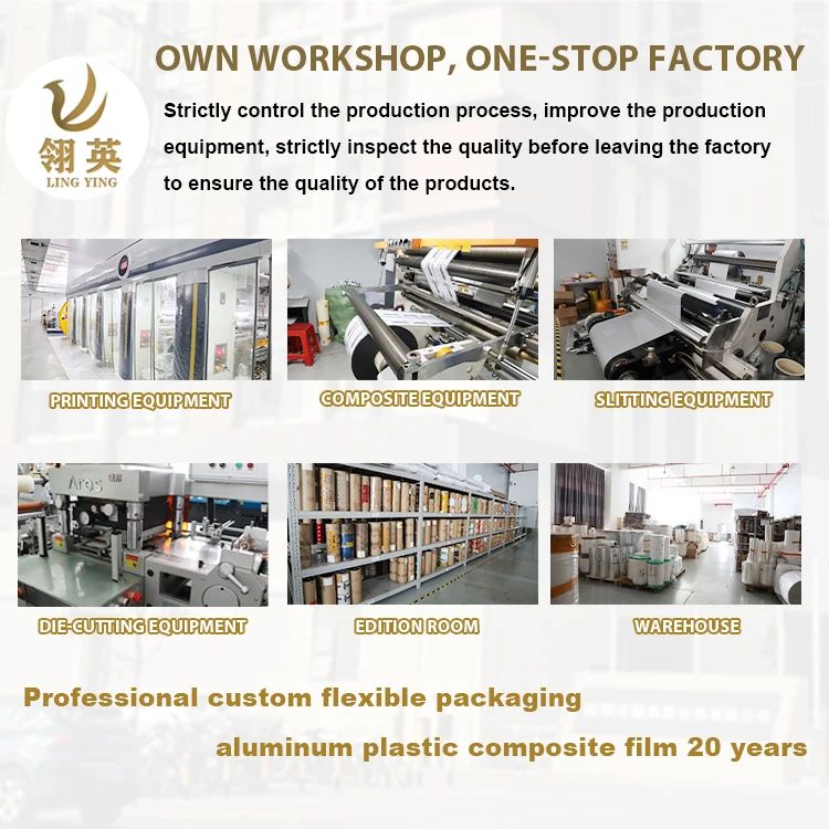 Customized Sealing Film Food Grade Sealing Easy to Tear Aluminum Foil Sealing Film for Tea