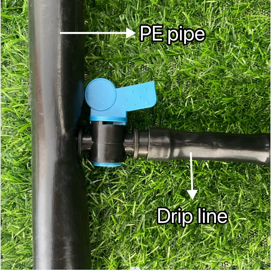 Factory direct plastic MinI valve 16mm 20mm start purchase connector for irrigation hose with good quality