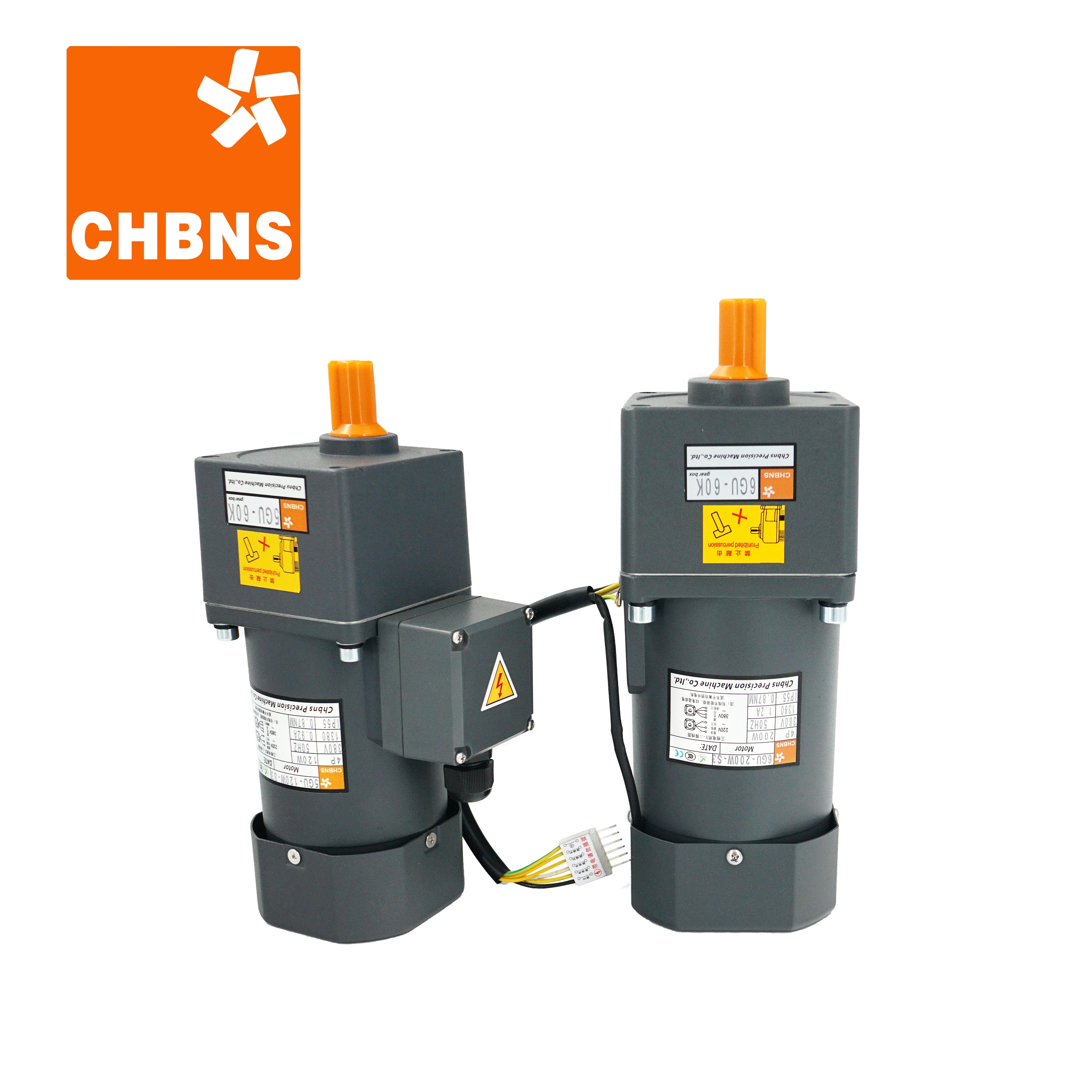 CHBNS GU/GN 60--104mm Speed Reducer 6--250W 220V/380V AC Induction Gear Motor Gearbox Motor