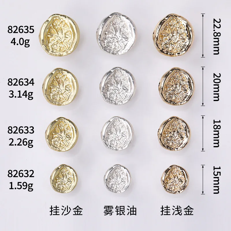 Fancy dress Irregular metal buttons for women clothing,decoration metal buttons for coats