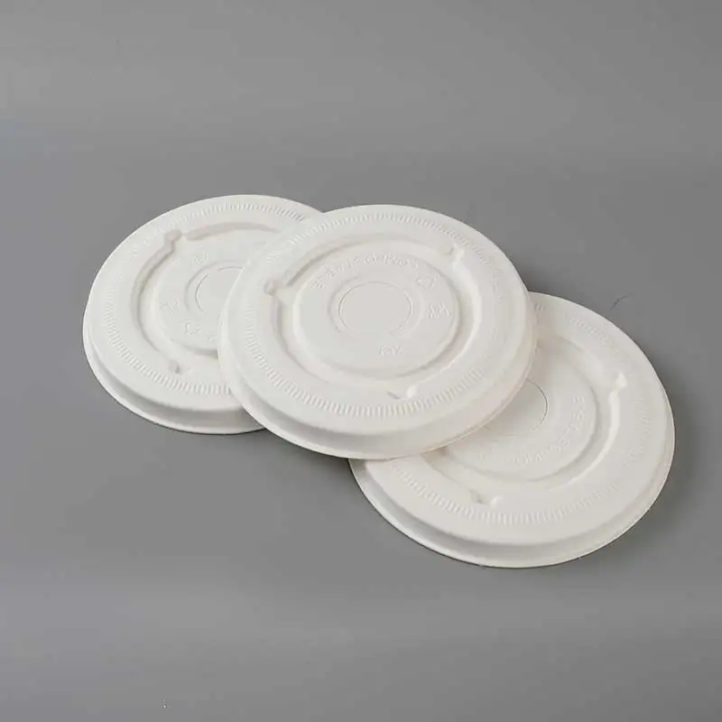Low price 90mm 10 oz 12 oz 16oz paper cup lid compostable biodegradable paper bagasse coffee cup lid