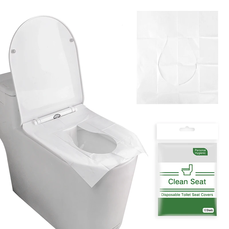Одноразовые чехлы на сиденья унитаза из промывочной бумаги для путешествий