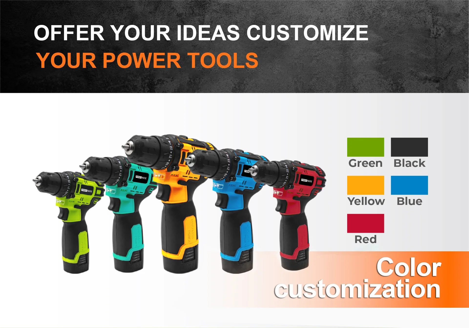 25+11 Torque settings Power Tool Combo Kits with 18V Cordless Drill Tool Kits for Professional Garden Office Home Repair