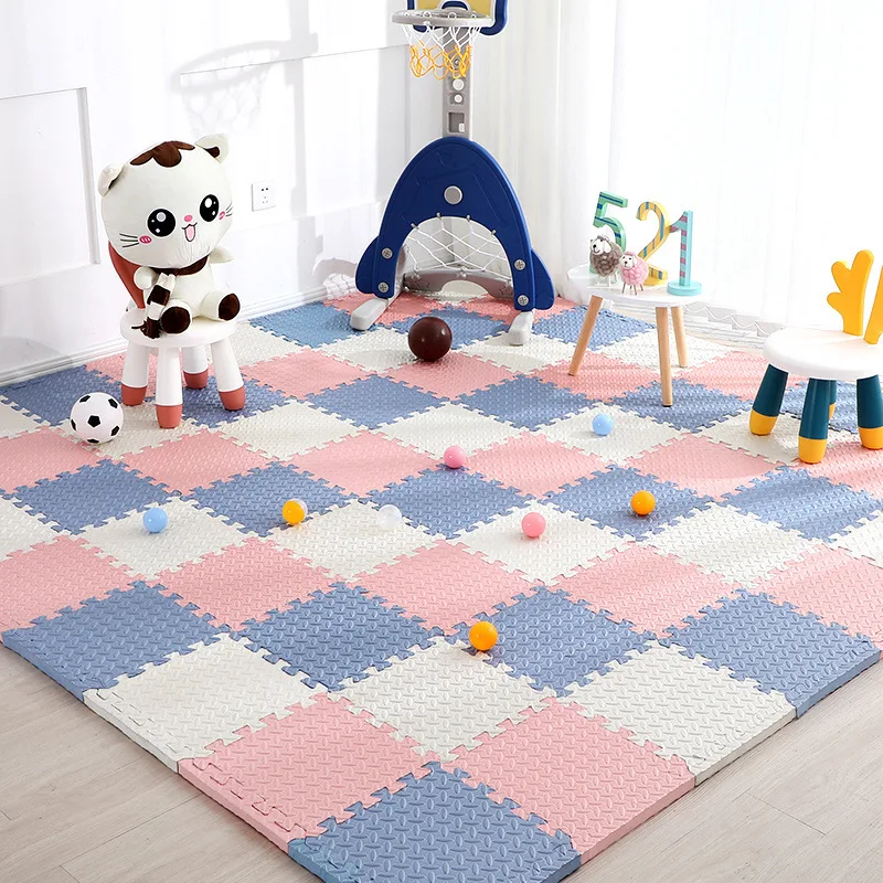 Hot Sell 2.5cm Thicken 60*60cm 30*30cm Waterproof Tooth Guard Edging EVA PE Foam Baby Puzzle Floor Play Mat