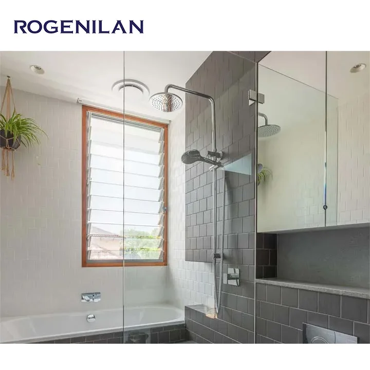 ROGENILAN AS2047 Aluminum Storm Louver Aluminum Hurricane Shutter Manual Rolling Hurricane Shutters Accordion Shutters