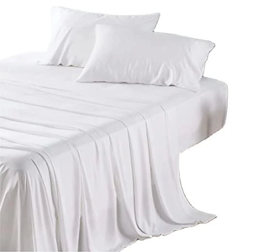 Полный размер подшивок 100% вискоза из бамбука лист мягкой дышащей ткани 4 шт. белый с 16