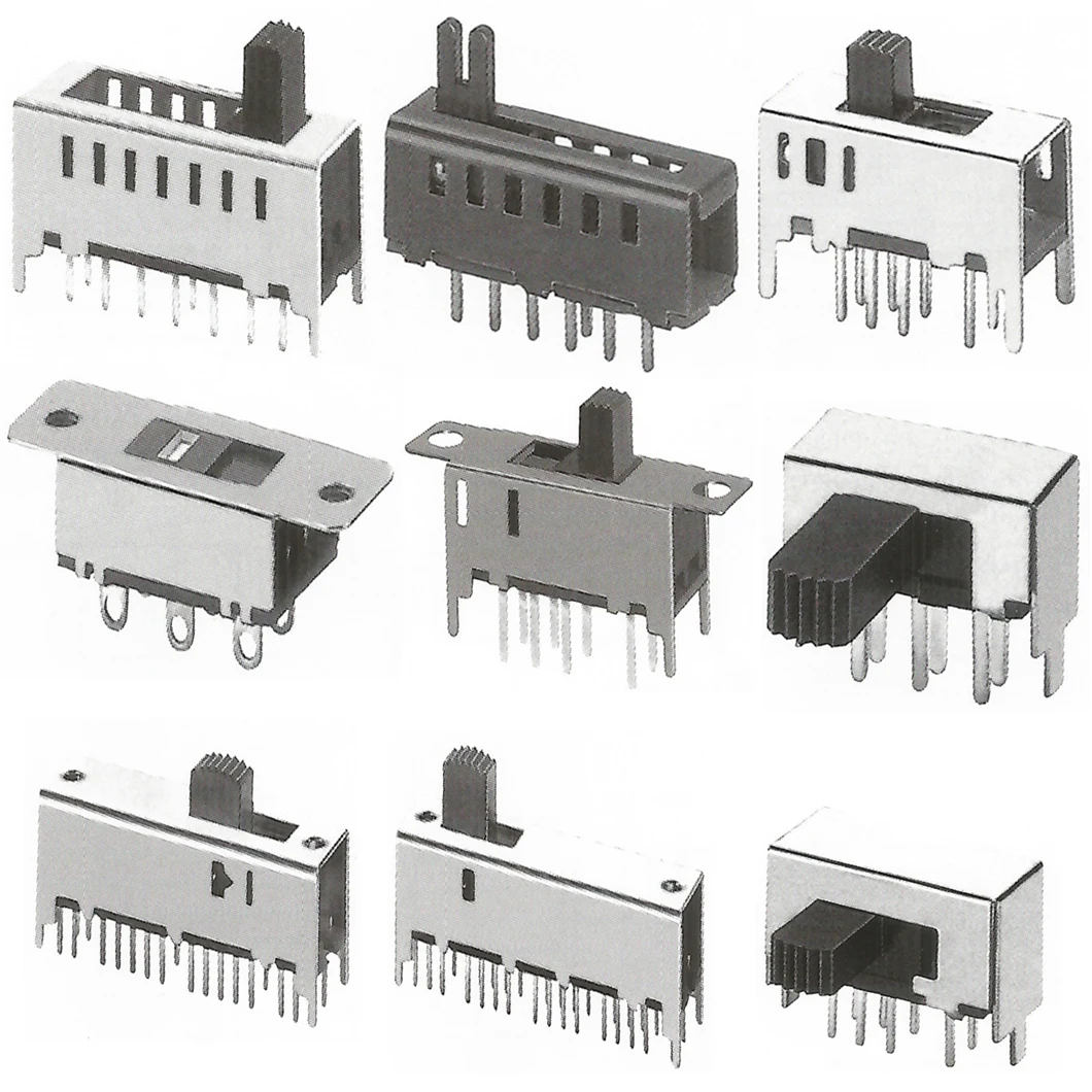 High temperature resistance SS-12 Vertical on off Type slide power switch dip 3 Pin 2 Position 12V 100mA