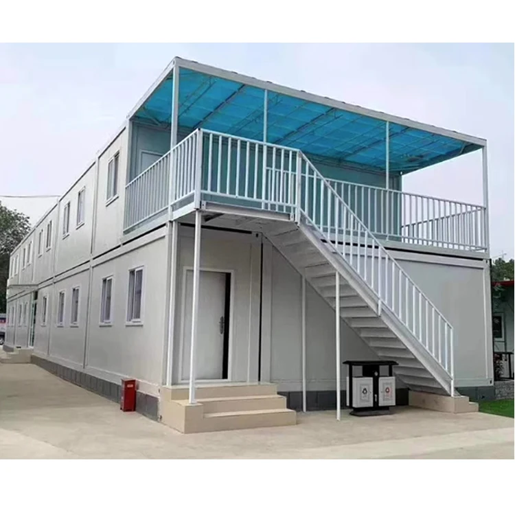 Amenities Building Prefab Flat Pack Prefabricated Multi Layer Duplex Container House  For Family Office Shop Hospital