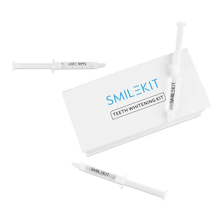 Luxury Boxed Tooth Bleaching Kit Home Set Wholesale Teeth Whitening Kits Private Logo WIth Gel Syringe