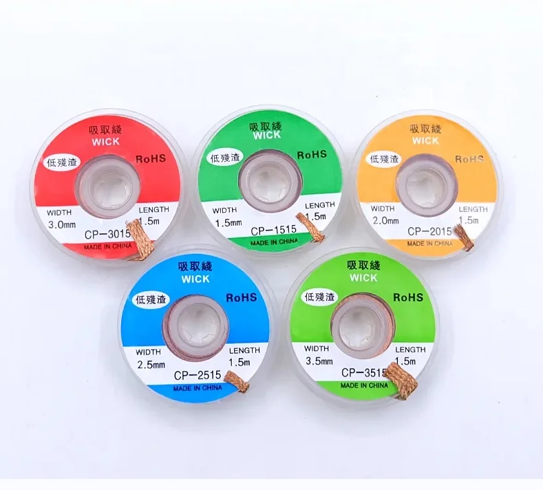 Hot sales 1.5M Desoldering  wick Copper tape Solder Remover 1/1.5/2/2.5/3/3.5mm Wire Soldering Wick Tin Lead Cord Repair Tool
