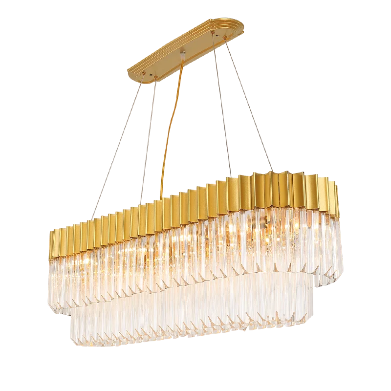 Crystal Pendant Chandelier Amber Germany K9 Modern LED Iron+ Crystal 12 Golden Iron Switch Control 110V /220V AC 165-265V 2001-R