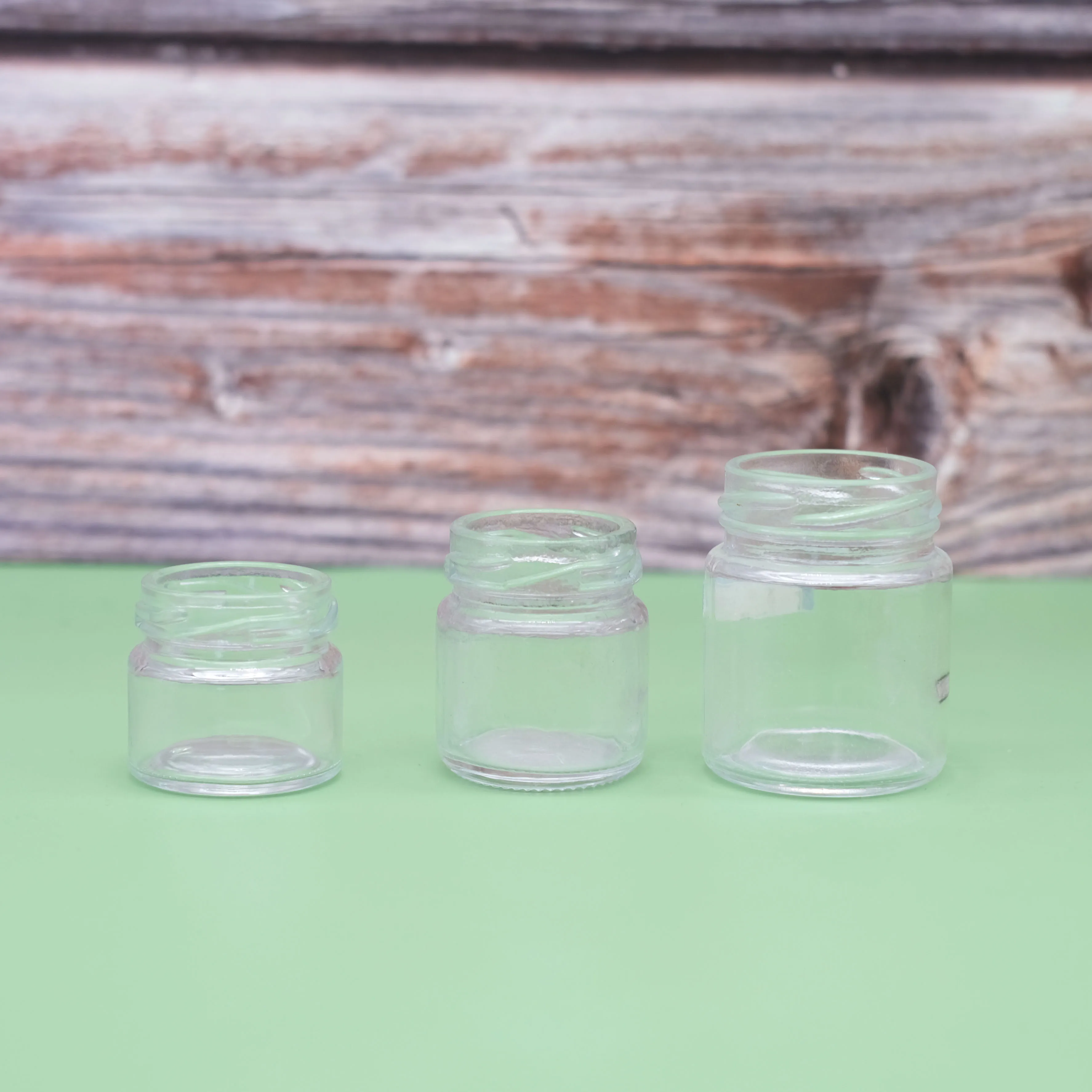 Wholesale mini clear glass jam container with rose golden metal lid 25ml 45ml 80ml  honey glass jars for wedding kids