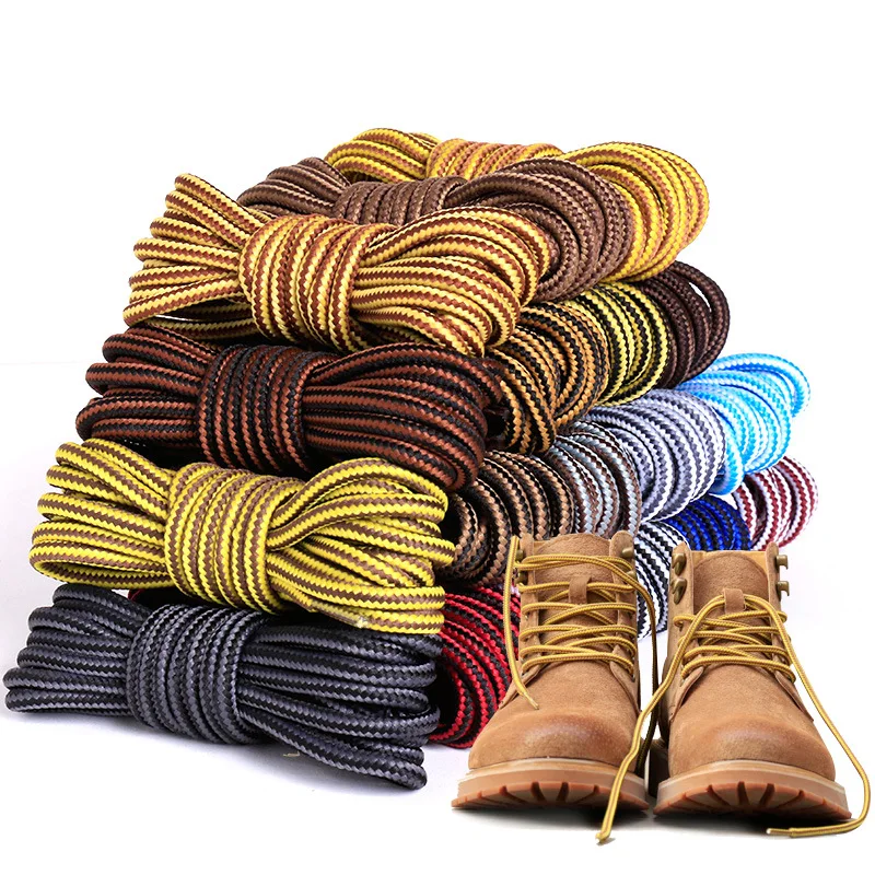 Factory wholesale Martin boots shoelaces casual leather shoes black color 4mm round British style shoelace