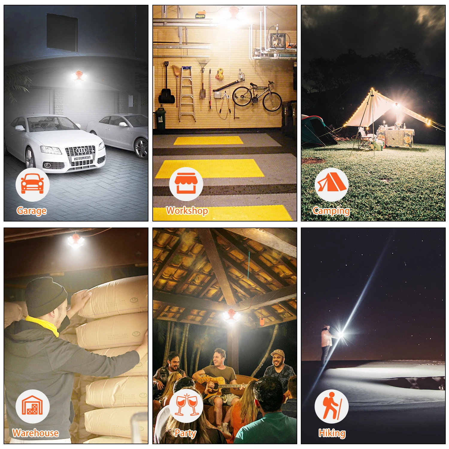 led tripod work light 360 degree glow IP65 work lamps led temporary 2500Lm High material strength 5000K 12v work light