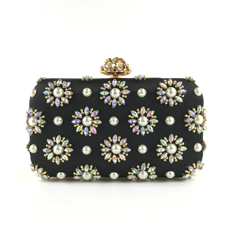 Wholesale Fashion Clutch Evening Bags Beaded Chain Handmade Ladies High Quality Party Bag for Women