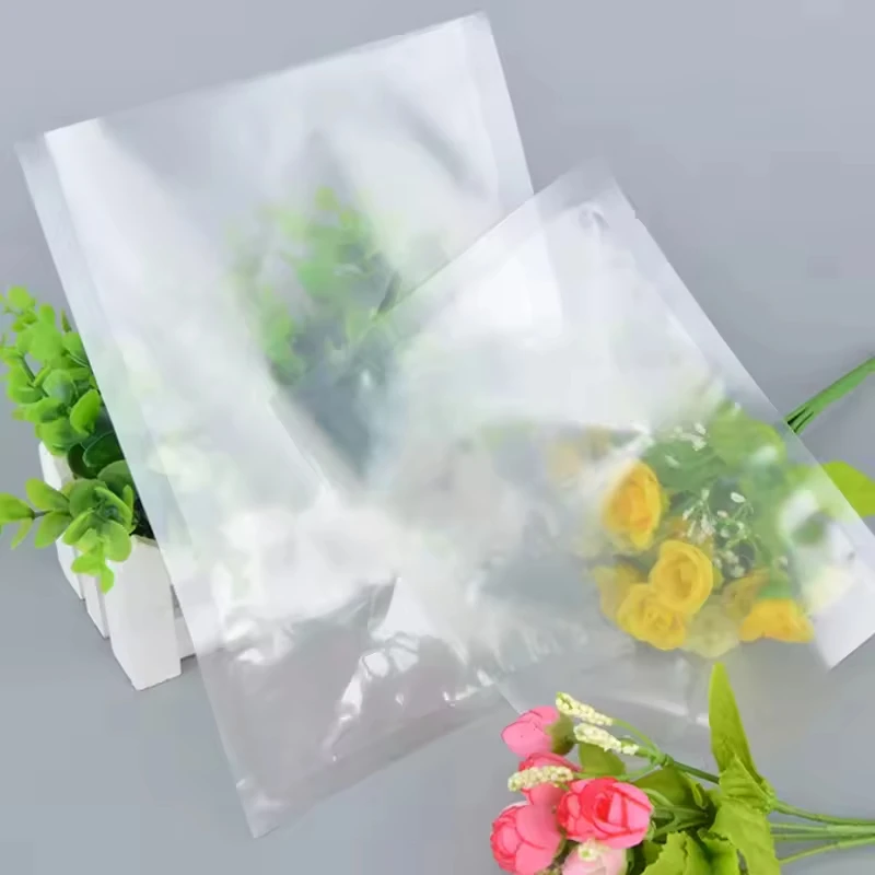 In Stock Plastic Nylon Retort Pouch Vacuum Packaging Vacuum Food Sealer Bags Transparent Heat Seal Storage Freezer Shrimp Bags