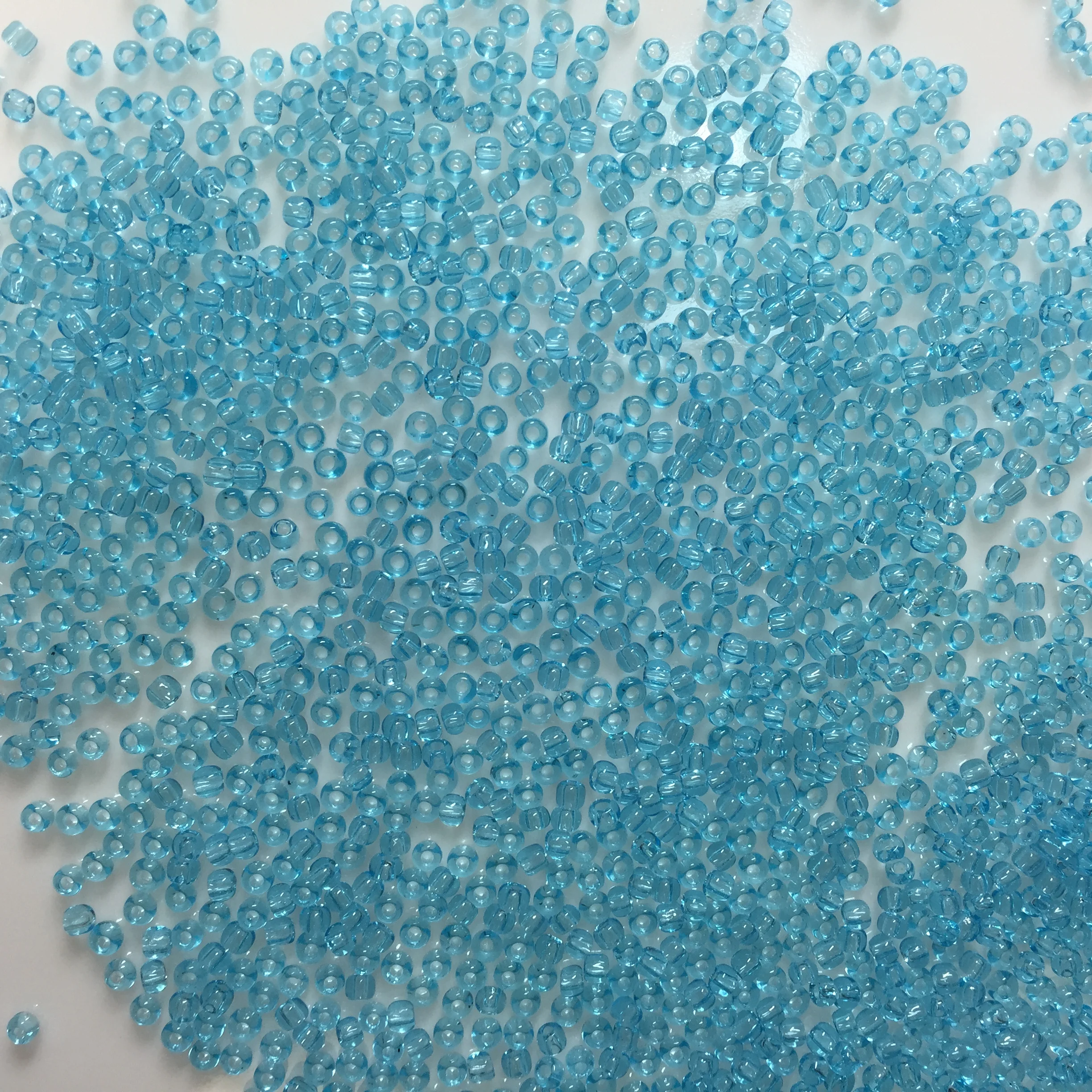 High Quality Fashion JS Glass Seed Beads - R005# Rainbow Dyed Blue Transparent Rocailles For Garment &
