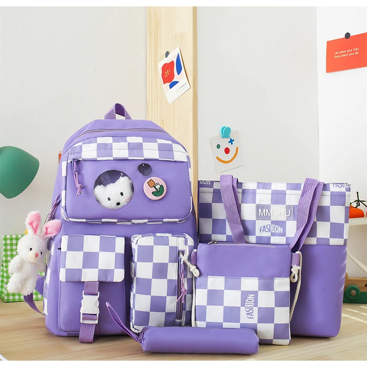 MARKSMAN Factory Wholesale School Backpack 5 piece Sets Multifunctional Backpack Travel Waterproof Backpack