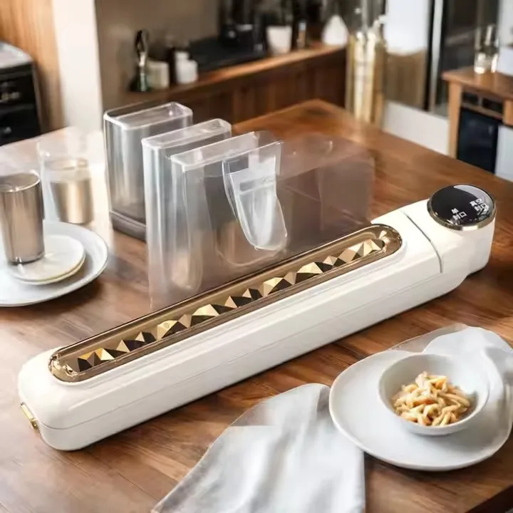 Multifunctional Electric & Battery-Powered Plastic Vacuum Packer for Home Kitchen Food & Outdoor Car Applications Household Use