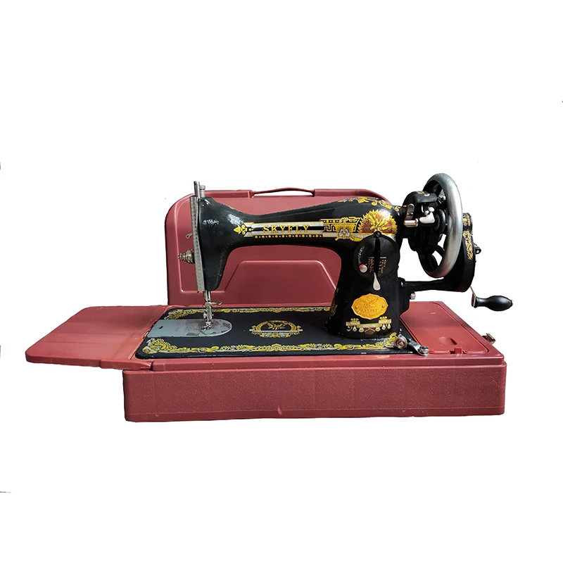 JA2-1 Household old-fashioned Sewing Machine with Handle and plastic box/case