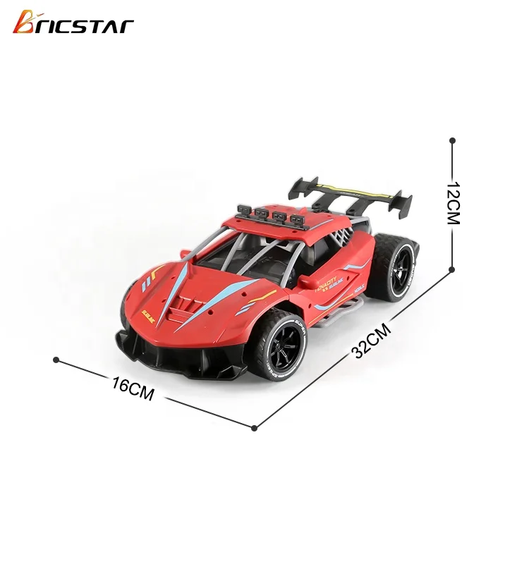 Bricstar 2020 new arrival 2.4G remote control Off-road racing car toy with tail spray light,truck body