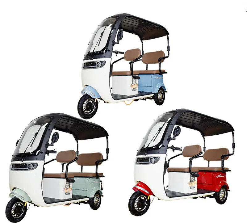 Factory Direct Price Leisure Electric Tricycle Bike With Rain Cover