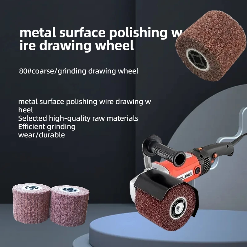 Nylon sponge metal surface drawing and deburring polishing wheel.