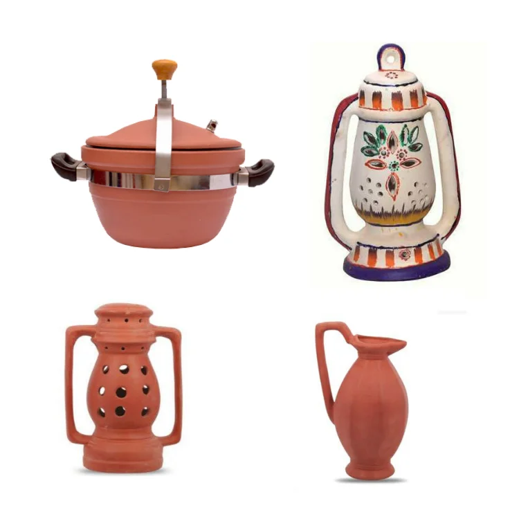 Natural Clay Organic Kitchen Products Water Bottle Glass Bowl Dinning Set Jug tawa kadai pot handi cooking products