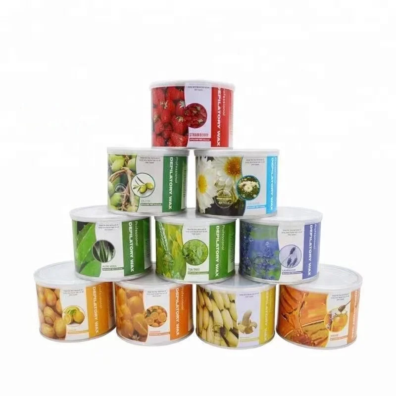 Factory Wholesale OEM Hypoallergenic Soft Wax Cans Hot Sale Hair Removal Depilatory Wax Glitter Soft Wax for Body Care