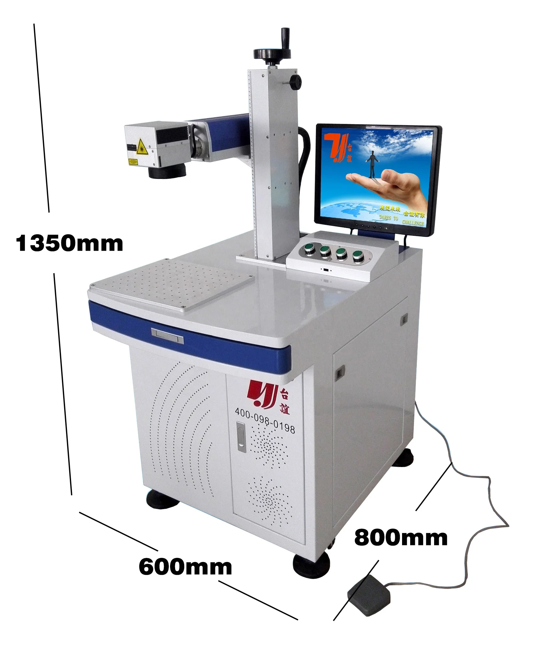 Canton Fair Promotion 110*110mm Marking Area Engraving Fiber Laser Marking Machine For Button Battery